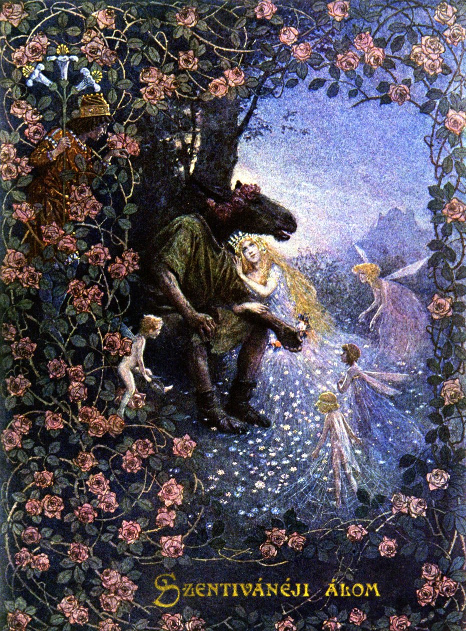 Sonho de uma Noite de verão, c.1900 (ilustração) de Christian August Printz