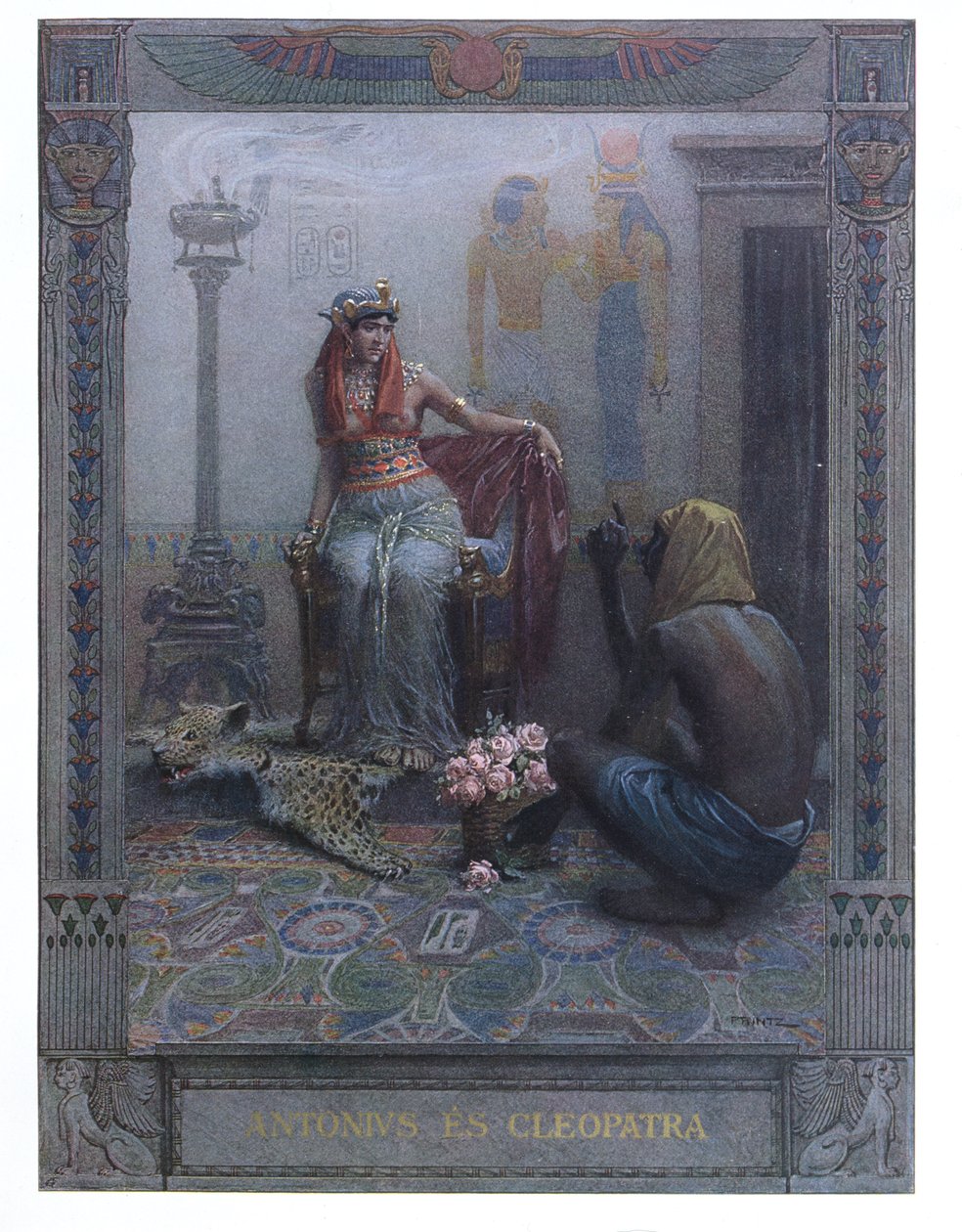 Cleópatra, cena de &39;Anthony and Cleopatra&39; de William Shakespeare (1564-1616) de Christian August Printz
