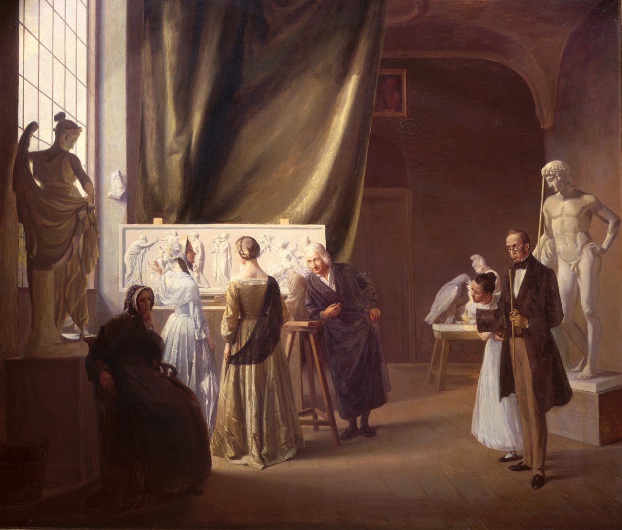 O estúdio de Bertel Thorvaldsen (1770-1844) 1899 (óleo sobre tela) de Christian Bang