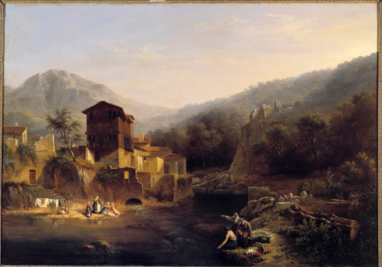 Landscape of Mountains Painting by Christian Brune (1793-1849) 1834 Orleans, Museum of Fine Arts de Christian Brune