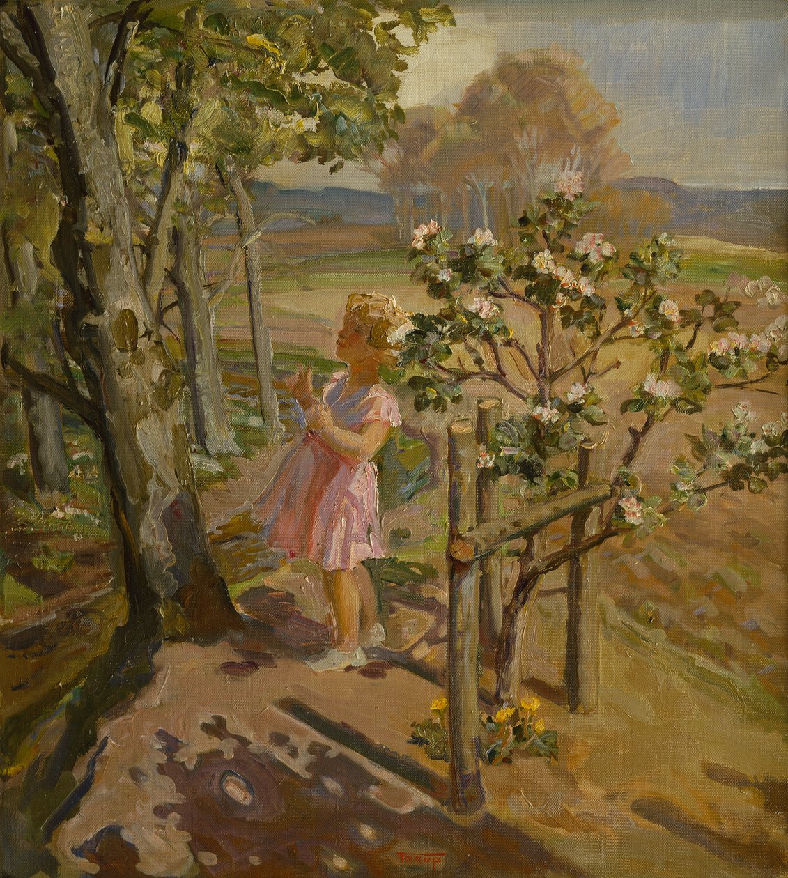 Em O Pomar (óleo sobre tela) de Christian Carl Forup