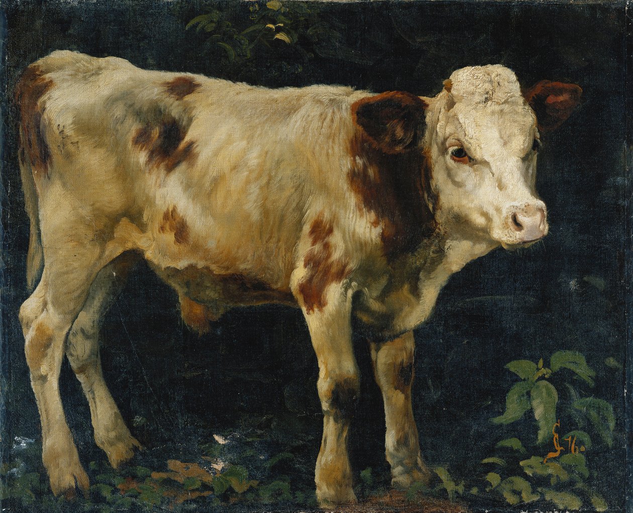 Um bezerro de touro, 1876 de Christian Eriksen Skredsvig