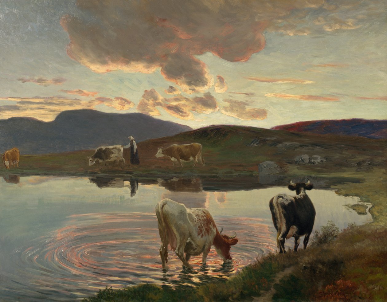 Após o por do sol de Christian Eriksen Skredsvig