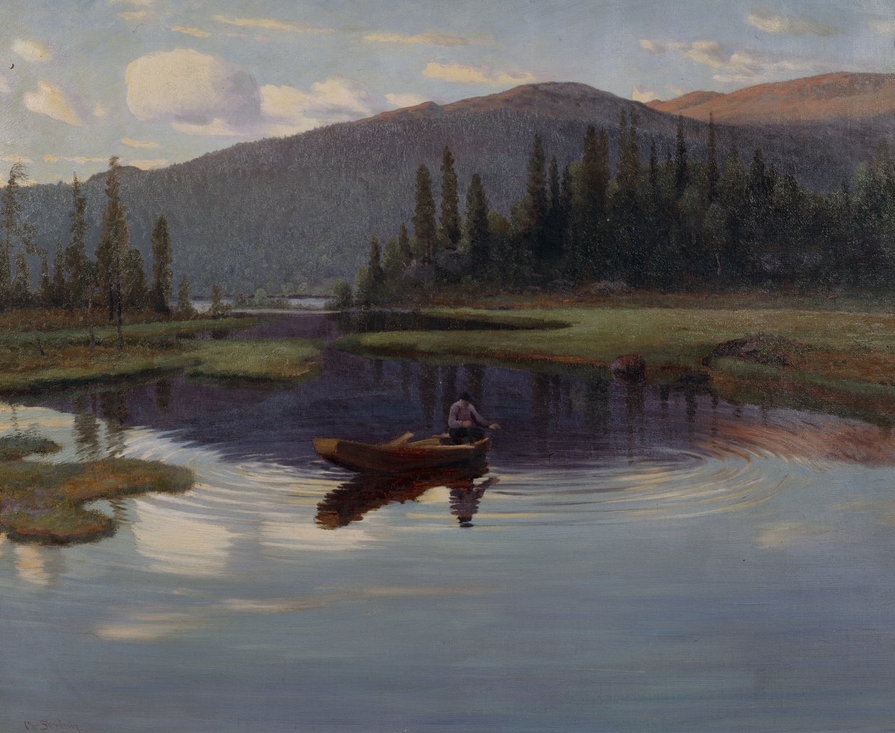 Fra Jupsjoen, ou Jupsea, c.1905 (óleo sobre tela) de Christian Eriksen Skredsvig