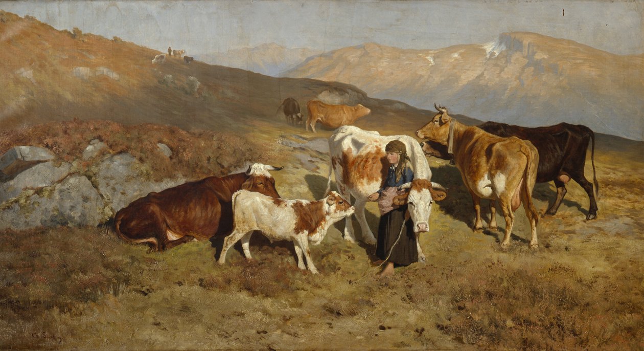 Casa de Pasto de Verão (óleo sobre tela) de Christian Eriksen Skredsvig