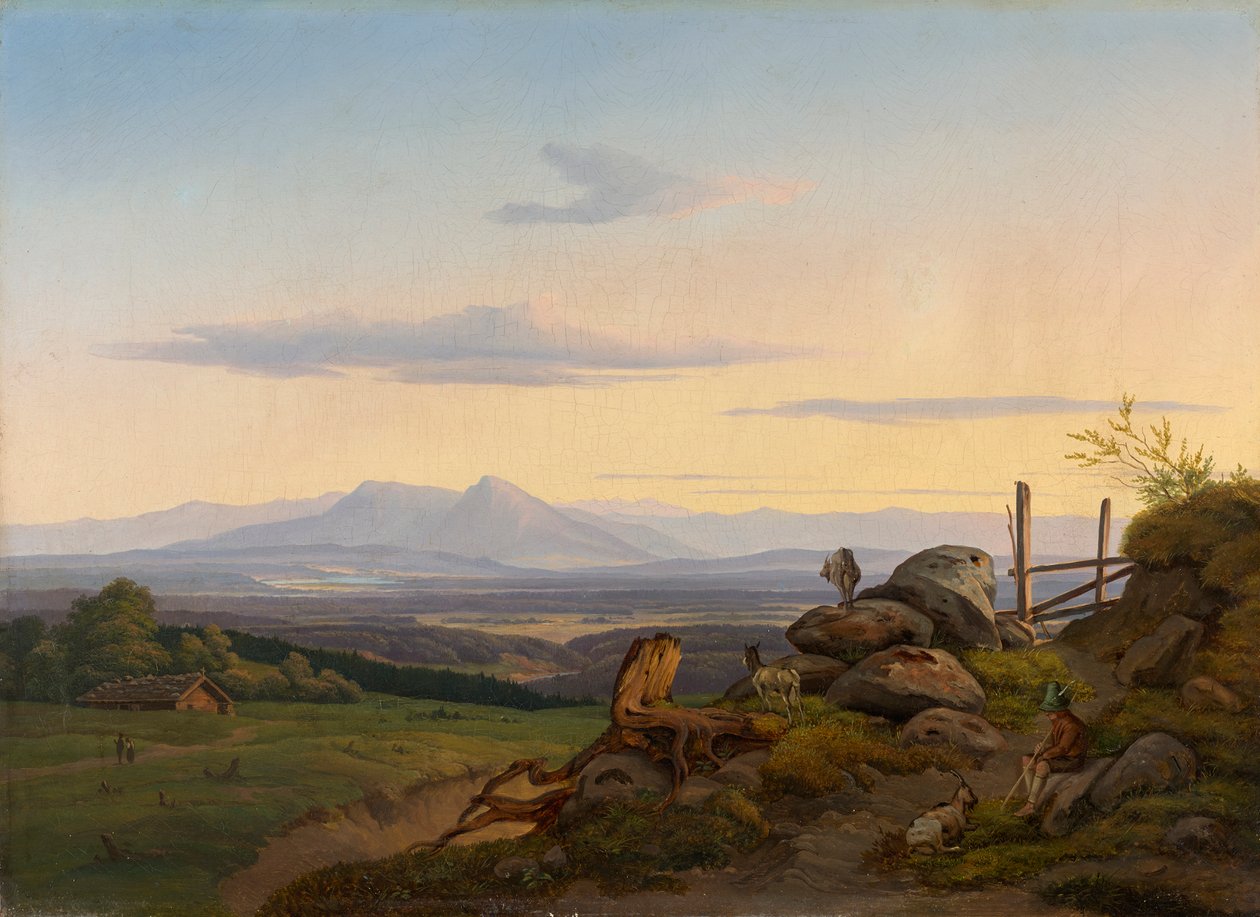 Vista do terreno Werdenfelser de Christian Ernst Bernhard Morgenstern