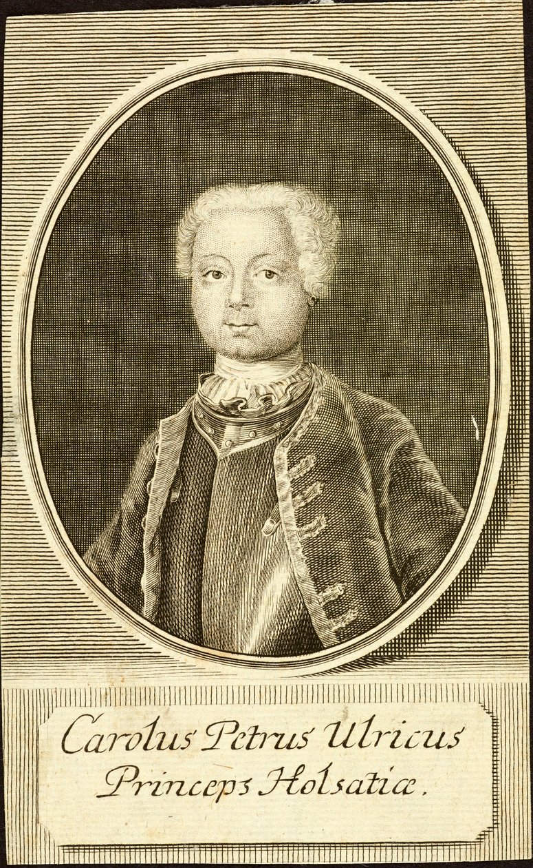 Retrato do Duque Karl Peter Ulrich de Holstein-Gottorp 1728-1762, 1734. de Christian Friedrich Fritzsch