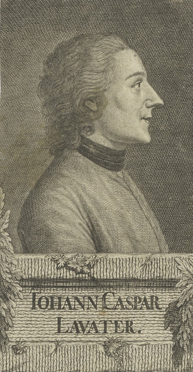 Retrato do poeta e fisionomista Johann Kaspar Lavater 1741-1801, 1773. de Christian Friedrich Fritzsch