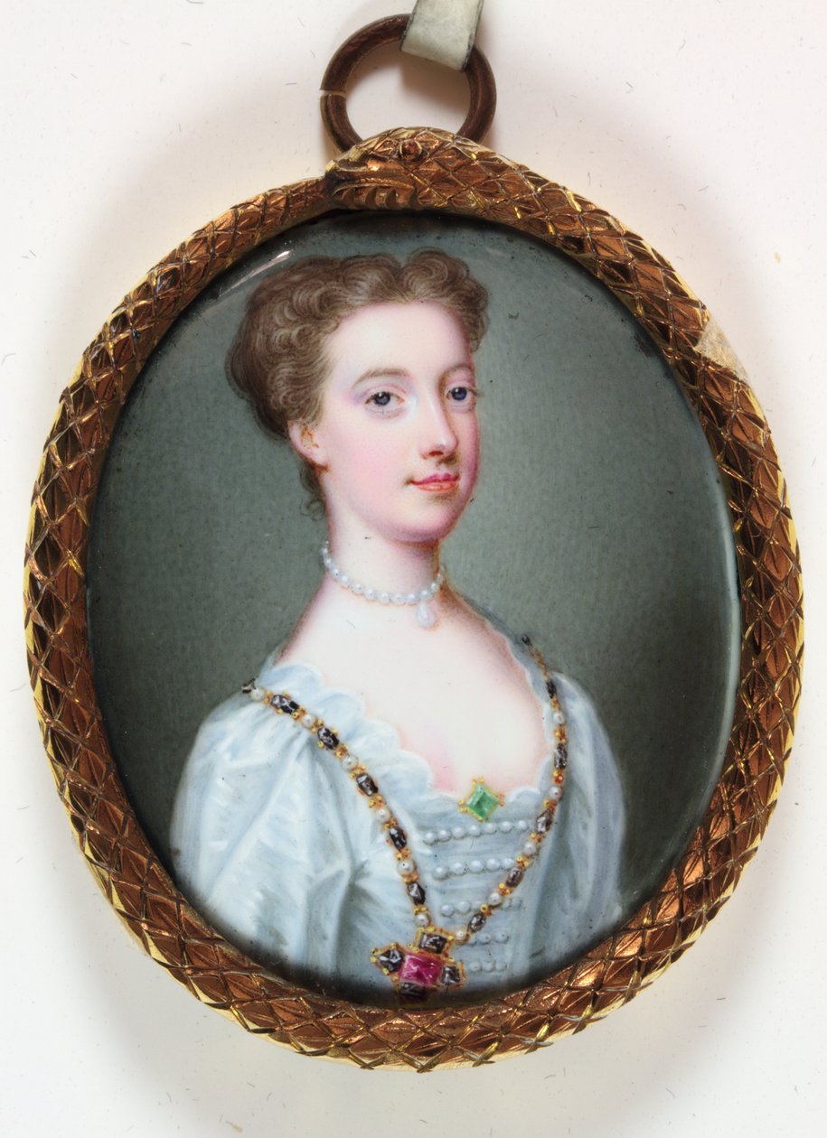 Lady Margaret Cavendish Holles Harley (esmalte) de Christian Friedrich Zincke