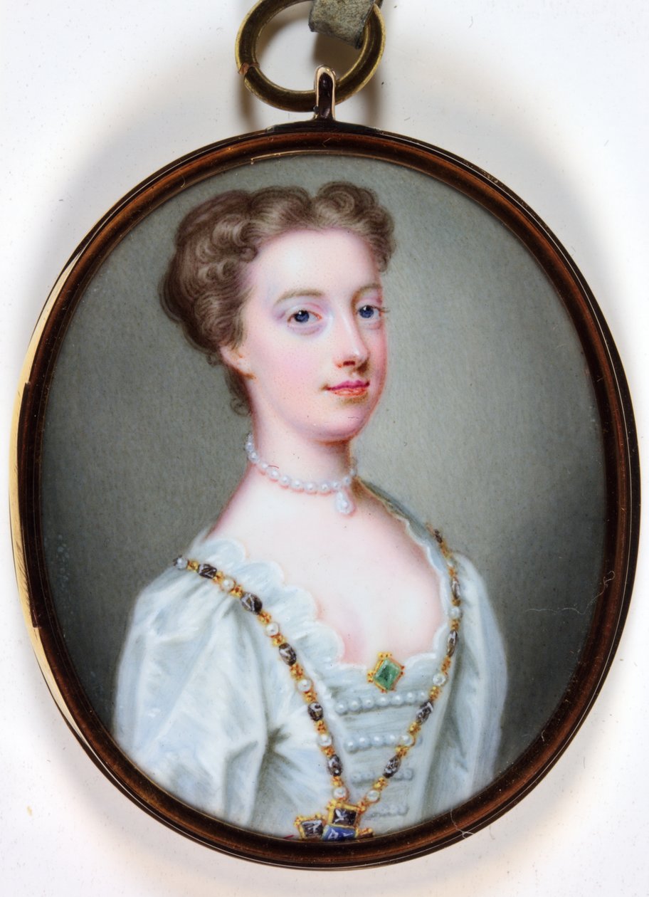 Lady Margaret Cavendish Holles Harley (esmalte) de Christian Friedrich Zincke