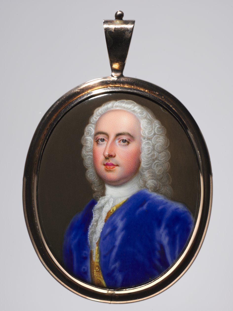 Retrato de um homem, c. 1735 de Christian Friedrich Zincke