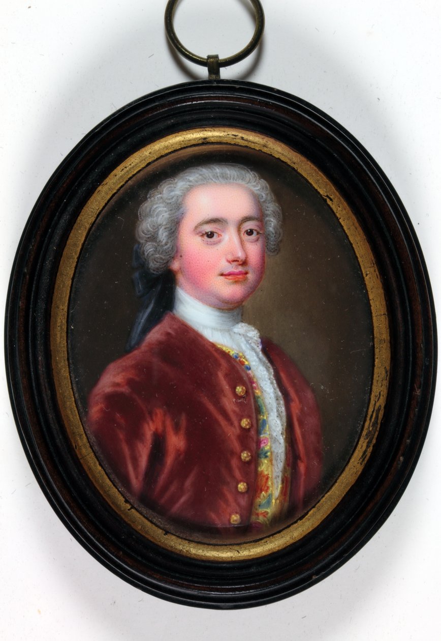 William Bentinck, 2º Duque de Portland (esmalte) de Christian Friedrich Zincke