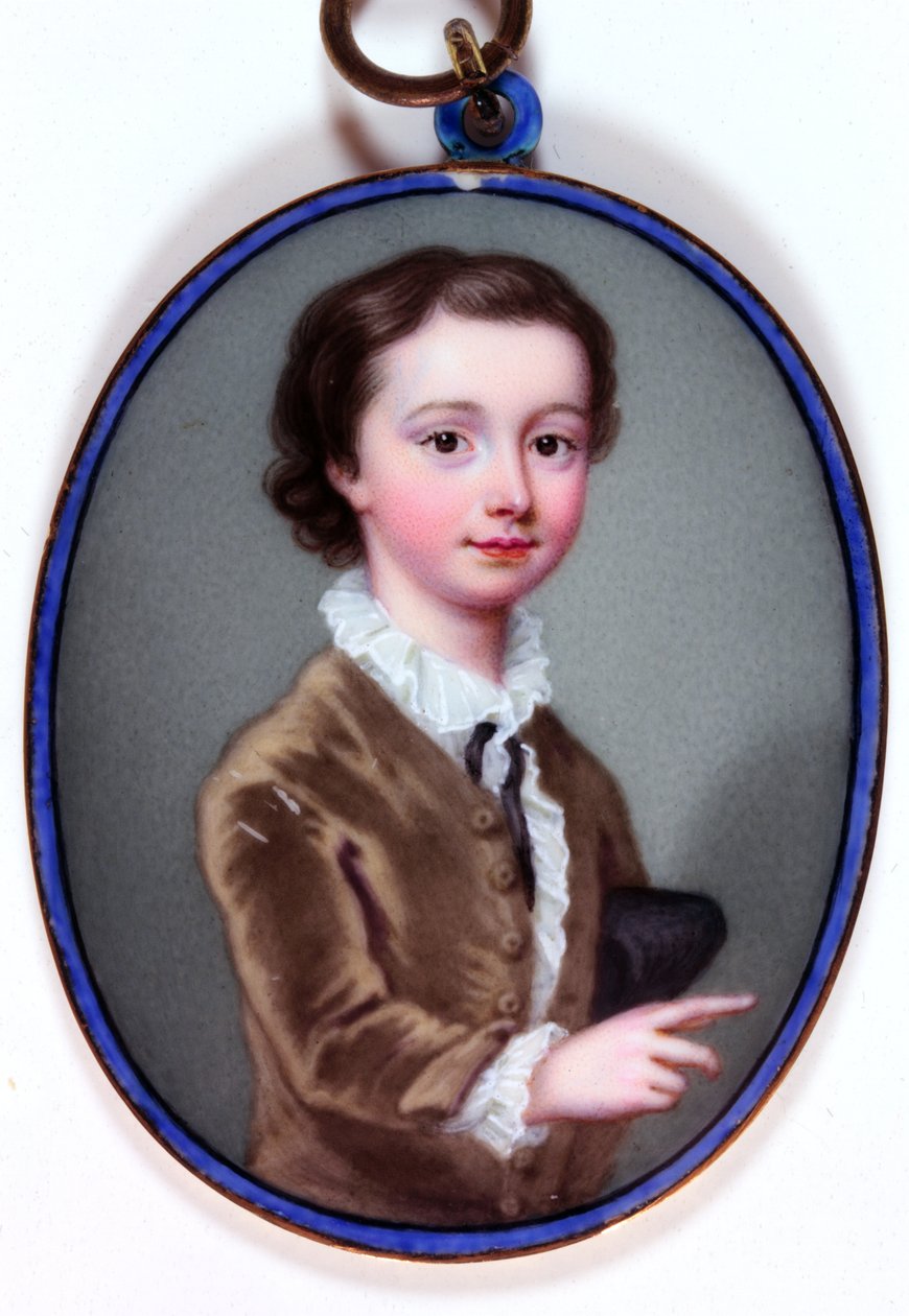 William Henry Cavendish Bentinck, Marquês de Titchfield, depois 3º Duque de Portland (esmalte) de Christian Friedrich Zincke