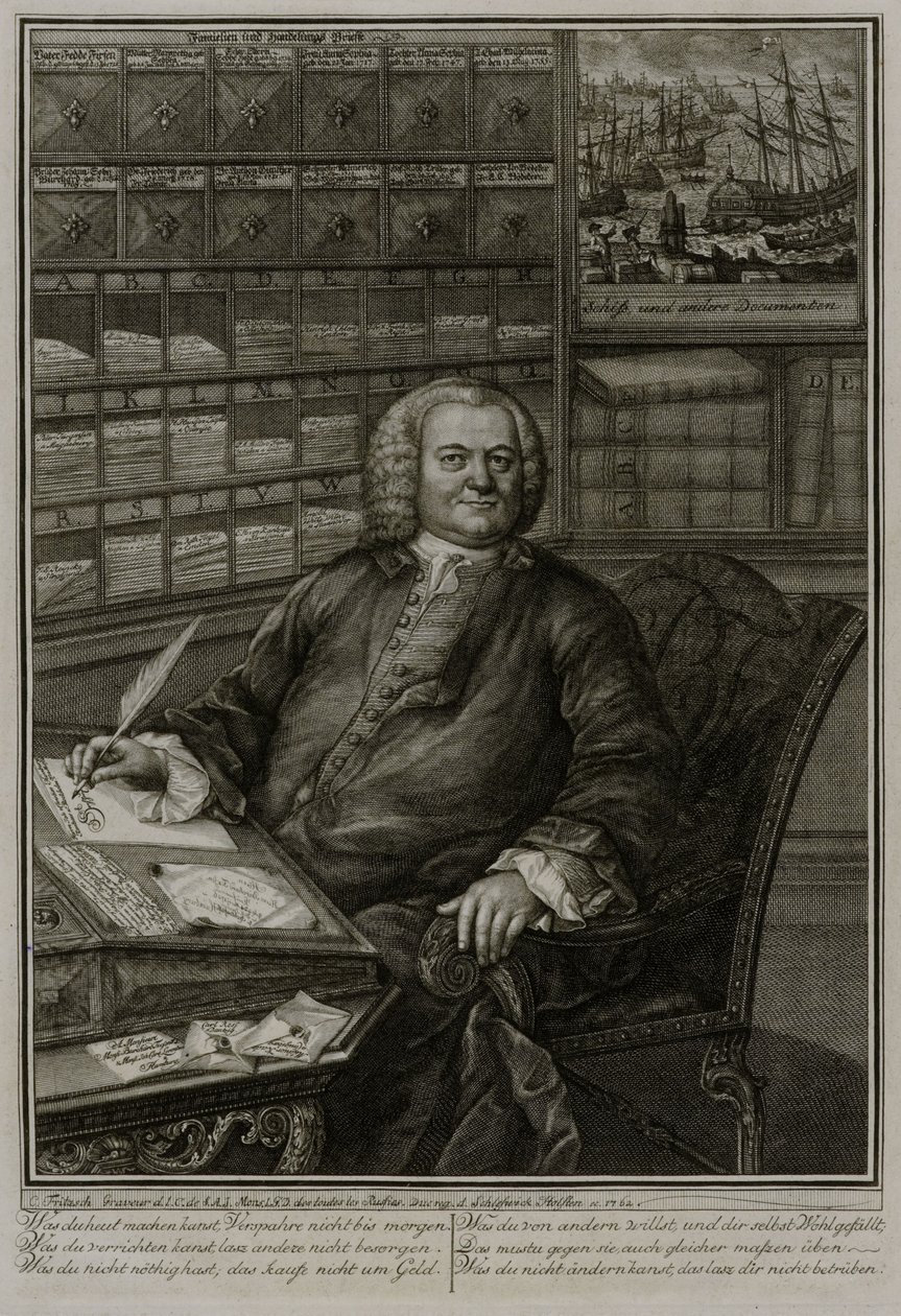 Retrato de Burchard Fixen de Christian Fritzsch