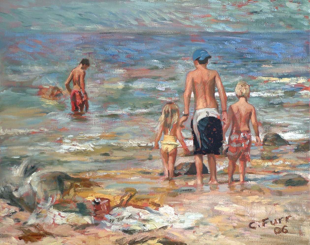 Cena de praia, 2006 (óleo sobre linho) de Christian Furr