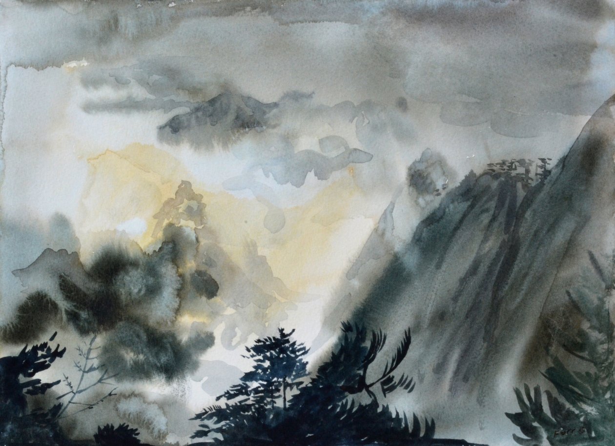 Black Mountain, 2015 (aguarela sobre papel) de Christian Furr