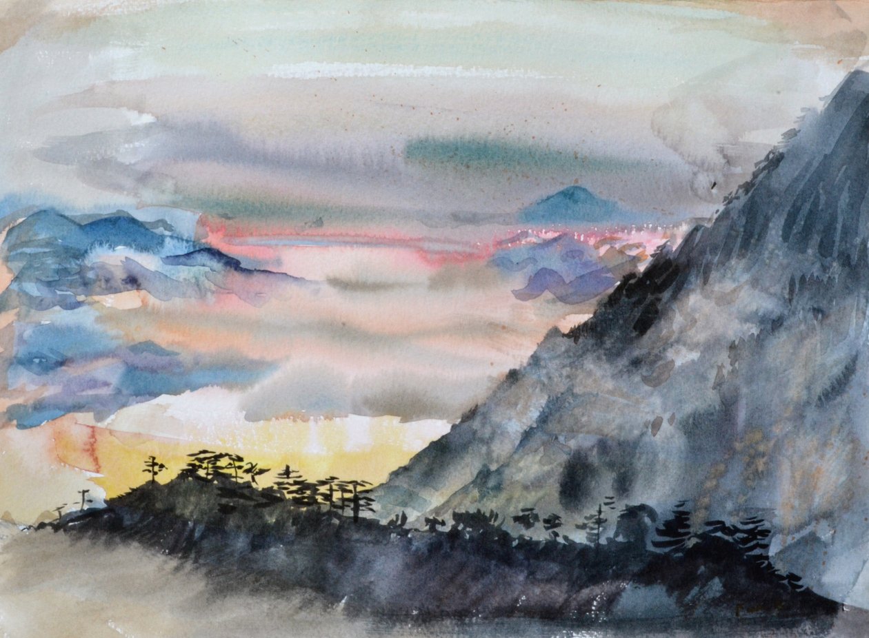 Colour Sea, 2015 (aguarela sobre papel) de Christian Furr