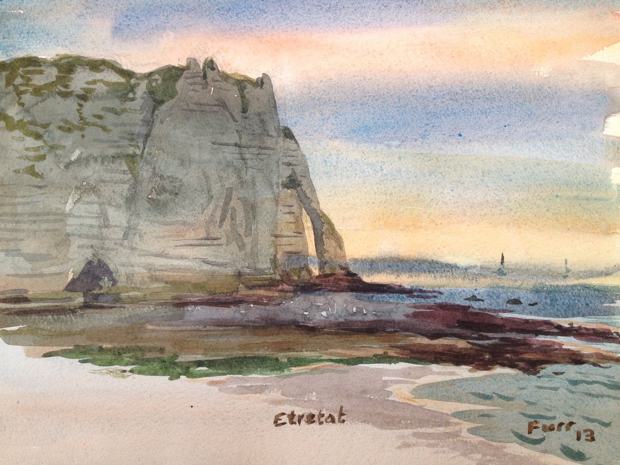 Etretat 6, 2013 (aguarela) de Christian Furr