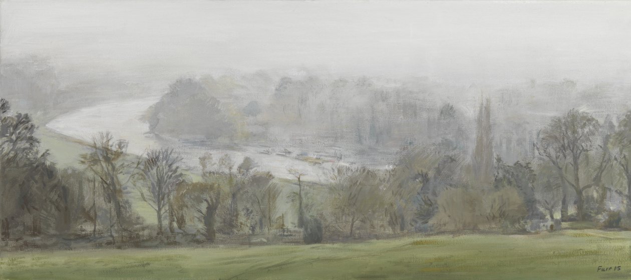 Numa Névoa (Prata) - Tamisa de Richmond Hill, Névoas, 2015 (óleo sobre tela) de Christian Furr