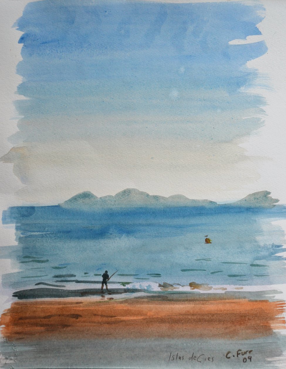 Islas De Cies, 2013 (aguarela) de Christian Furr