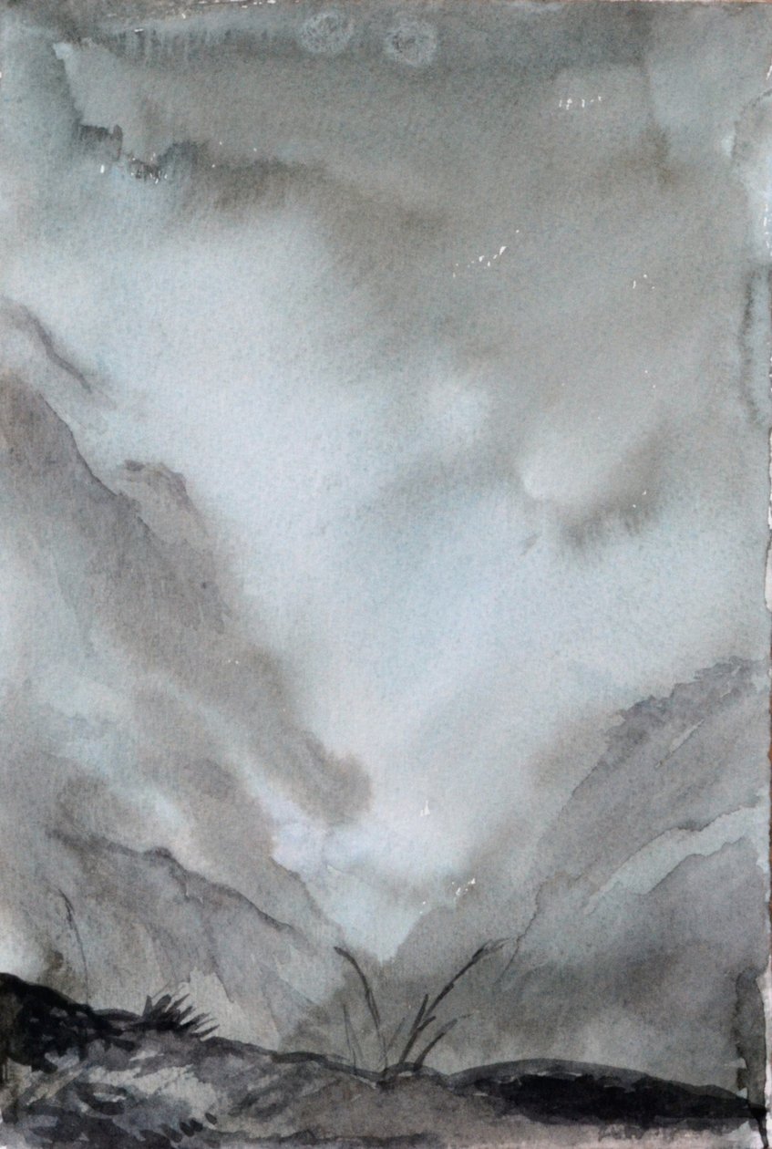 Misted Valley, 2015 (aguarela sobre papel) de Christian Furr