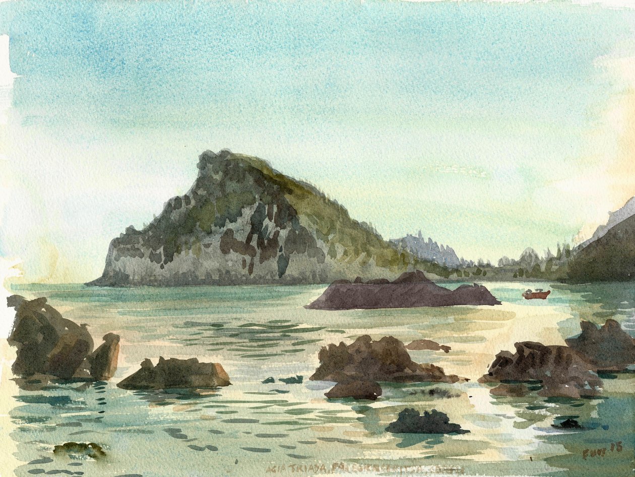 Palaiokastritsa, 2015 (aguarela) de Christian Furr
