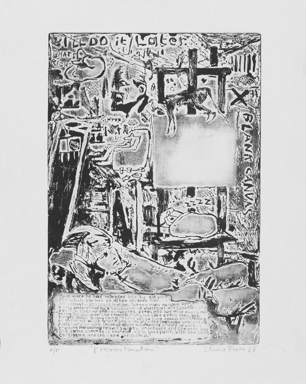 Procrastinação - Fotografias de filmes 1988 (gravura) de Christian Furr