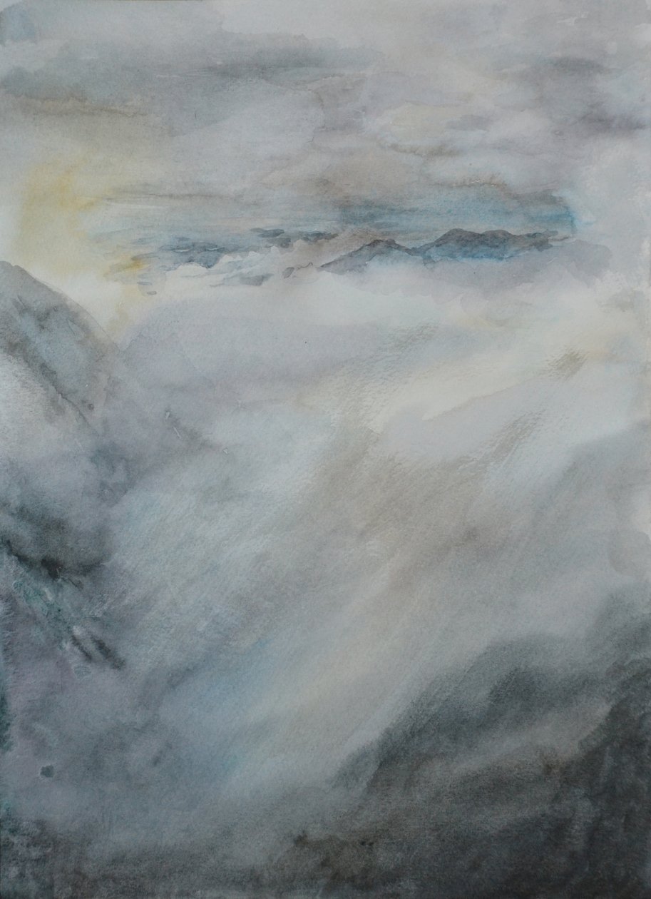 Nuvem deslizante, 2015 (aguarela sobre papel) de Christian Furr