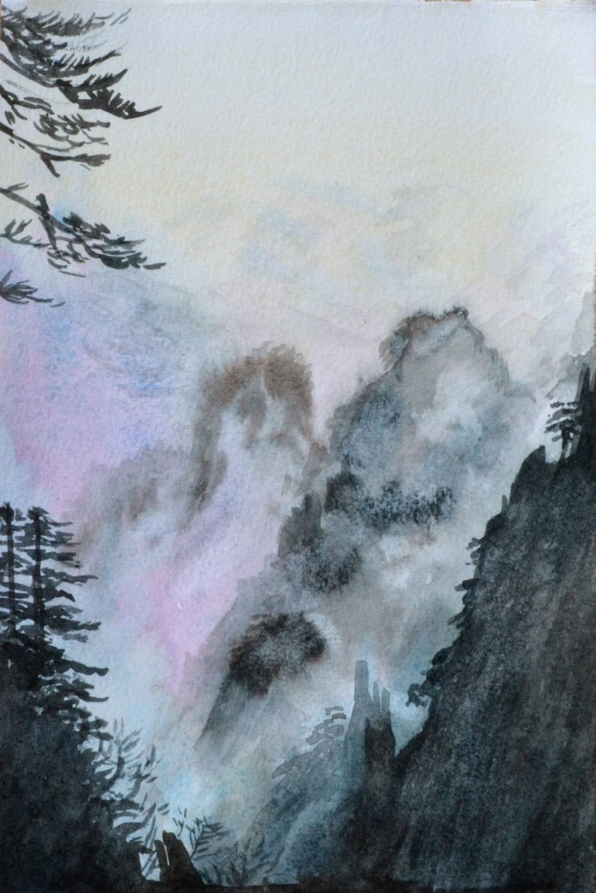 Começar a acreditar (cor-de-rosa), 2015 (aguarela sobre papel) de Christian Furr
