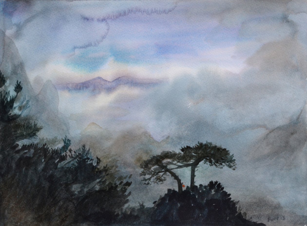 Wistful Mountain, 2015 (aguarela sobre papel) de Christian Furr