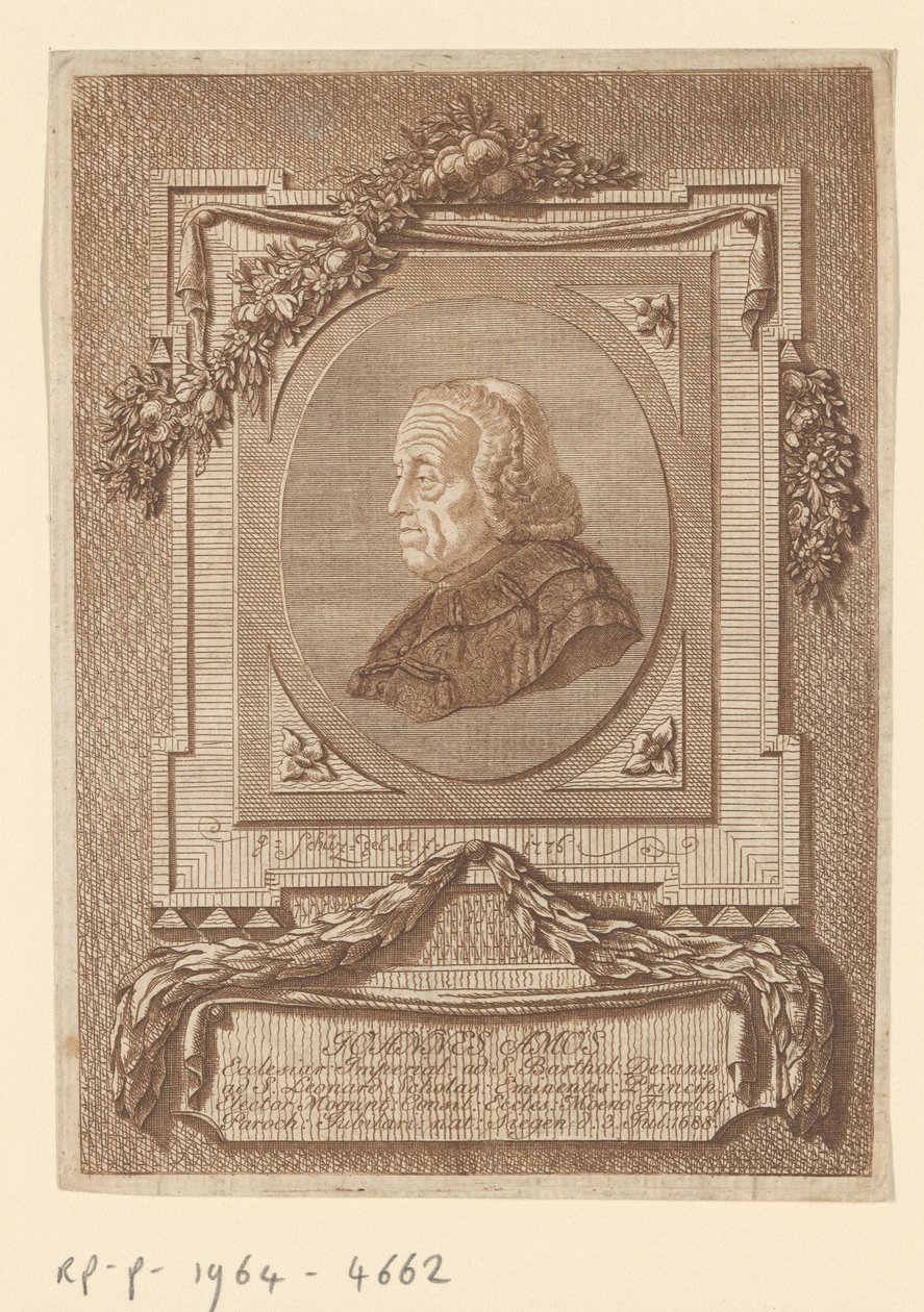 Retrato de Johann Baptist Amos de Christian Georg Schütz (I)