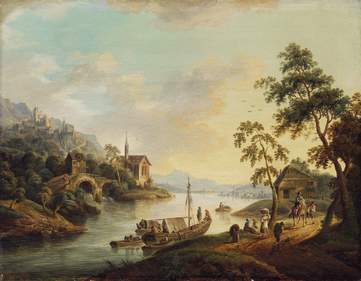 paisagem do Reno de Christian Georg Schutz