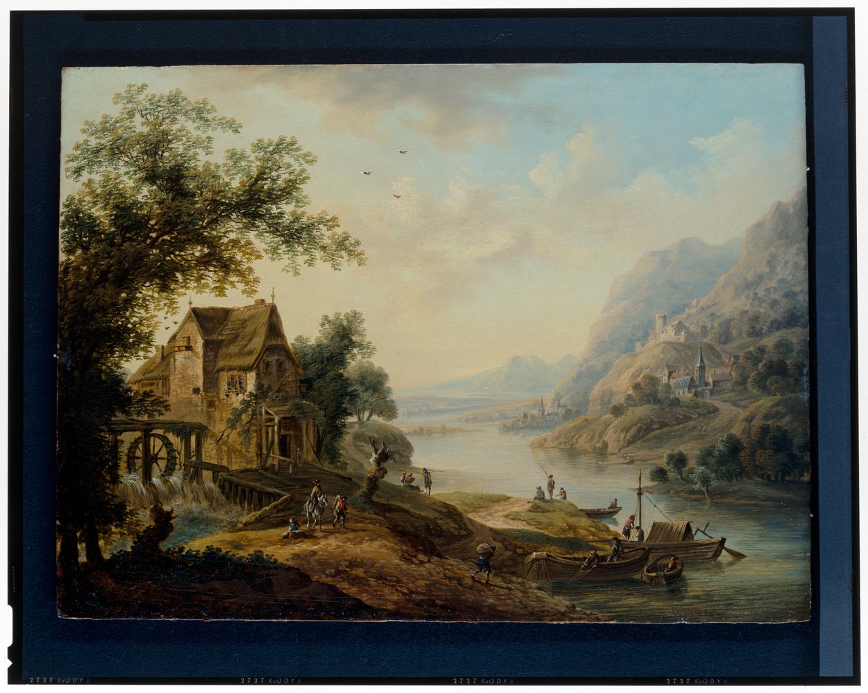 Duas paisagens renanas de Christian Georg the Elder Schuetz