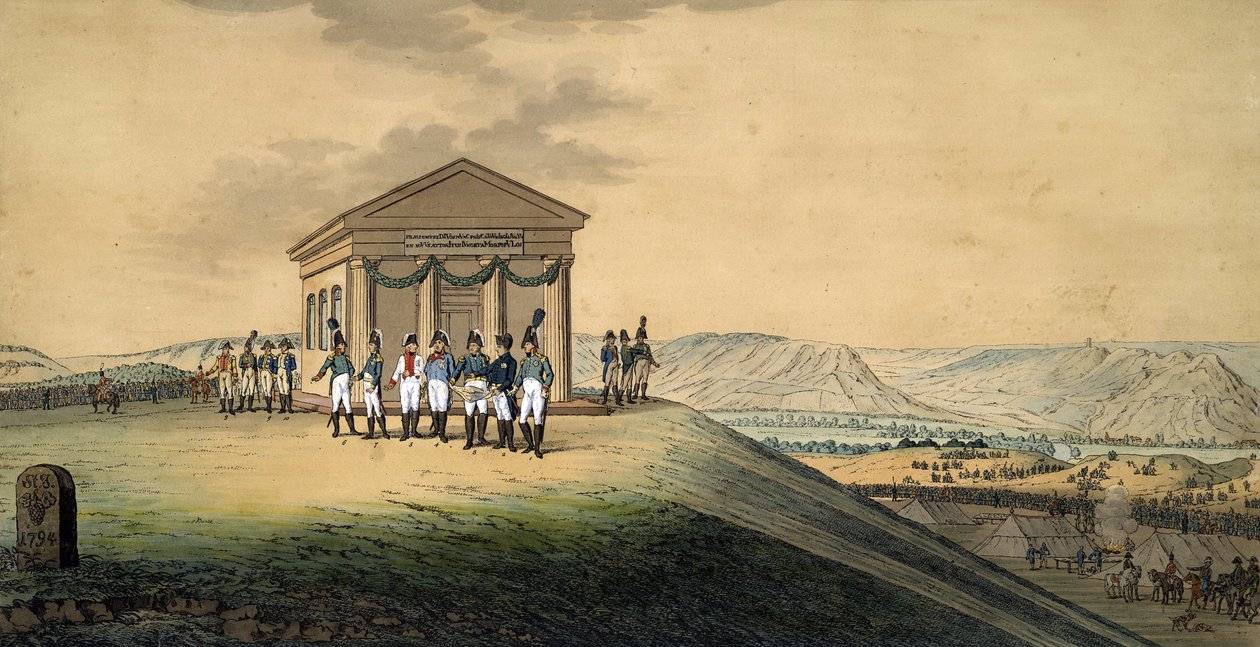 A visita de Napoleão e Alexandre I ao campo de batalha de Jena (Bataille d