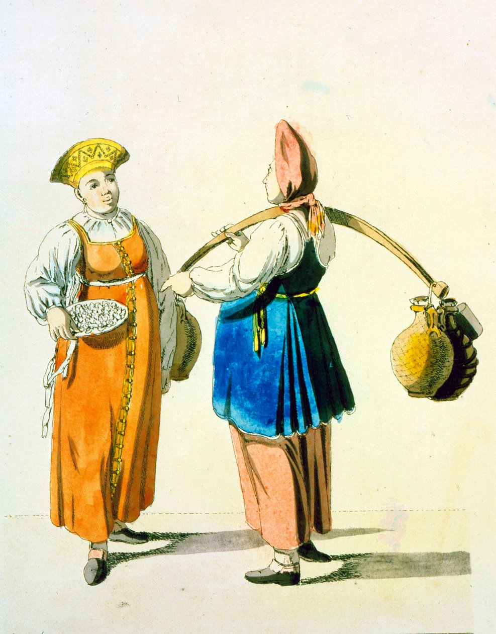 Dairywomen, 1799. de Christian Gottfried Heinrich Geissler