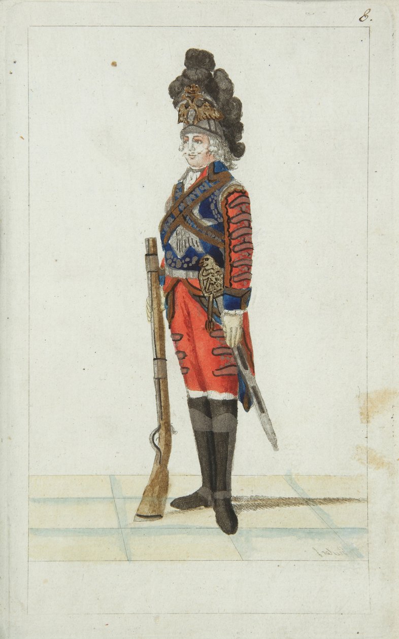 Oficial do Regimento de Cavalaria dos Guardas da Vida, 1793 de Christian Gottfried Heinrich Geissler