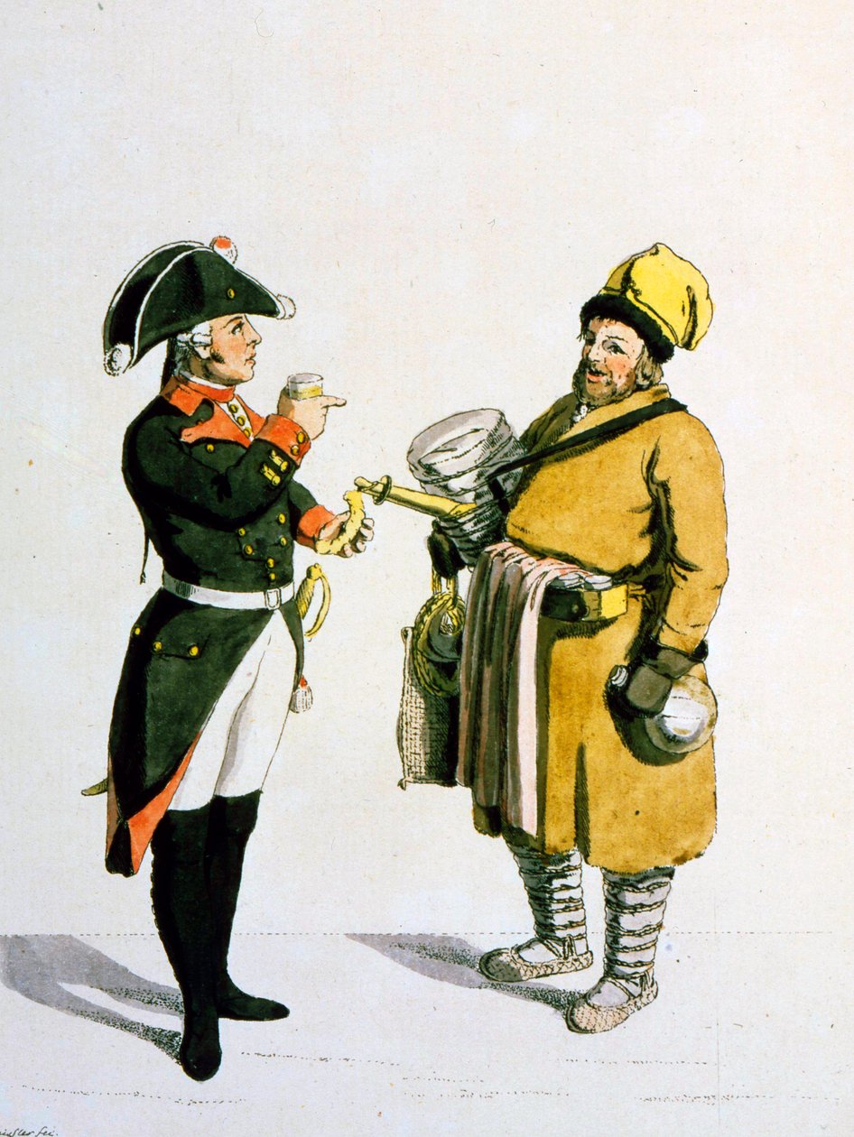 Vendedor Sbiten, 1799. de Christian Gottfried Heinrich Geissler