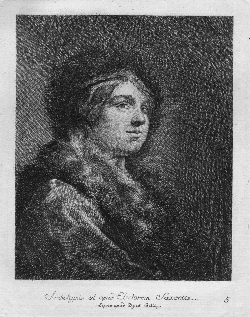 Obviamente, o eleitor da Saxônia. Lipsicc em Duck Dobrizhoffer, 1771 de Christian Gottfried Schultze