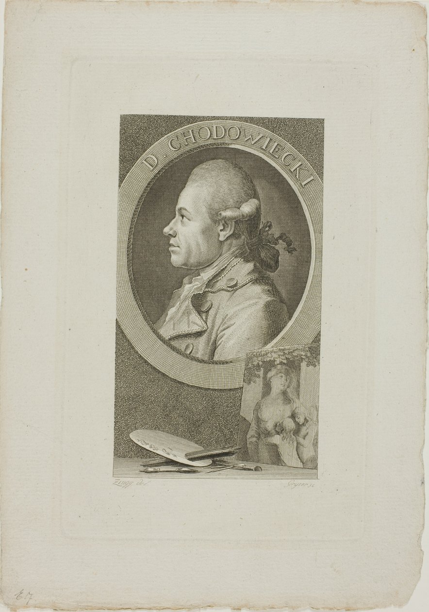 Retrato de Daniel Chodowiecki de Christian Gottlieb Geyser