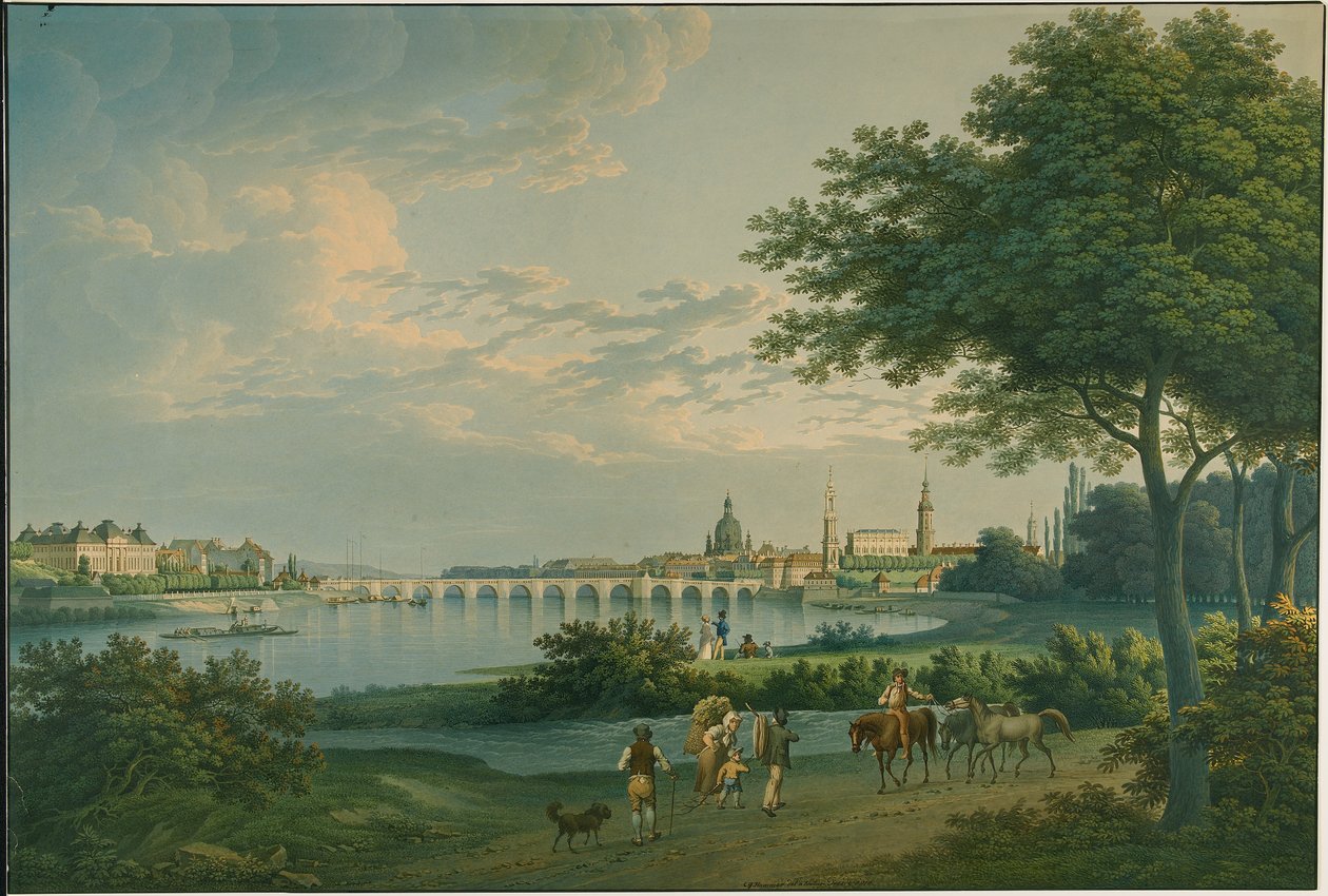 Vista de Dresden de Christian Gottlieb Hammer