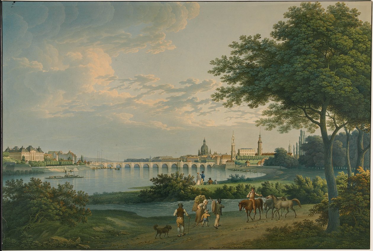 Vista de Dresden, 1810 de Christian Gottlieb Hammer