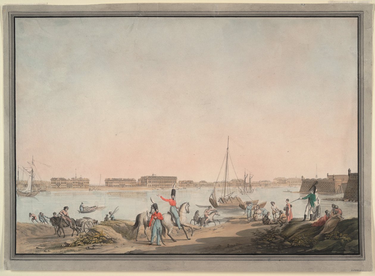 Vista de São Petersburgo do Neva, 1808 de Christian Gottlieb Hammer