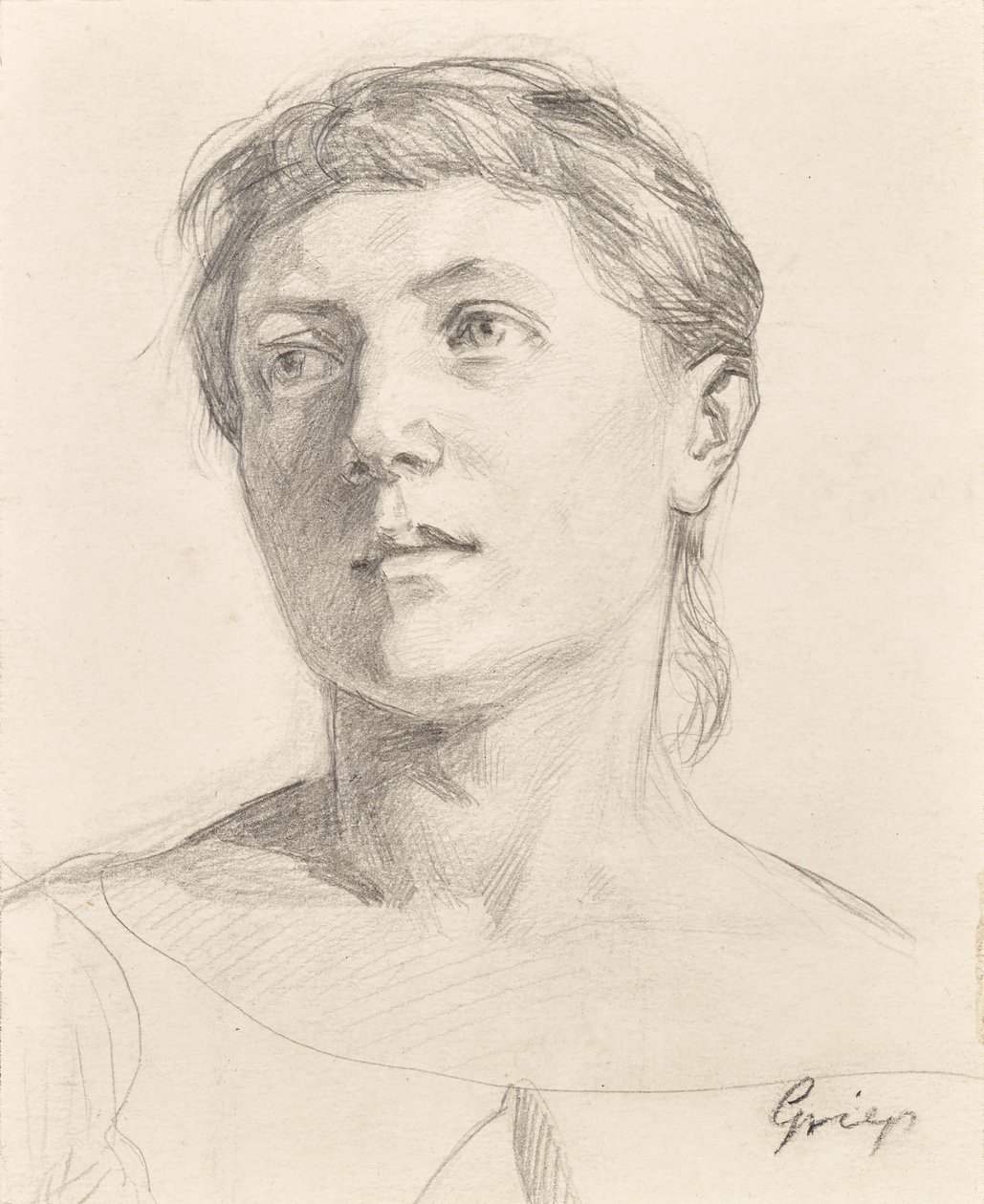 Retrato de uma rapariga de Christian Griepenkerl