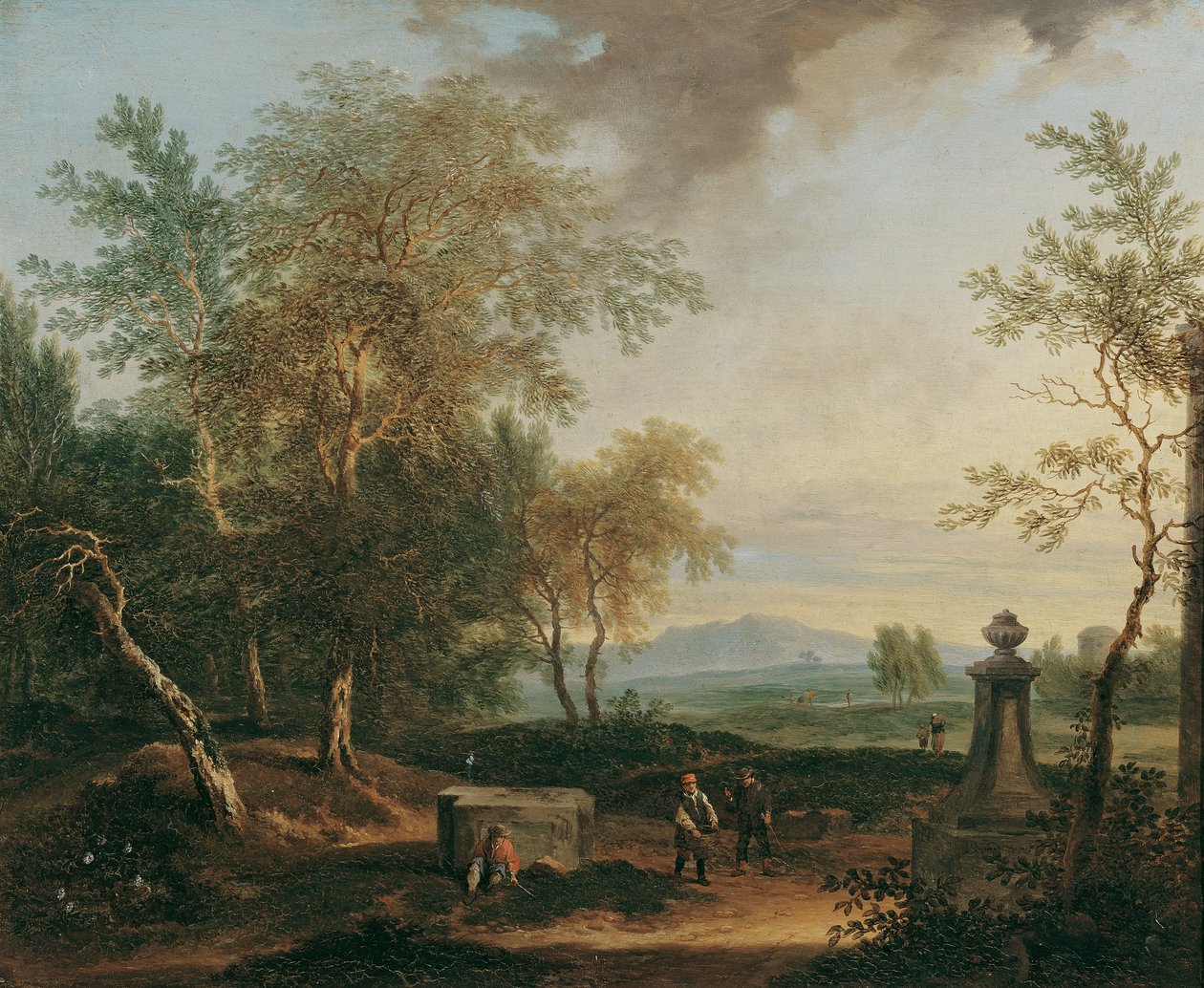 Paisagem com pedestal de Christian Hilfgott Brand