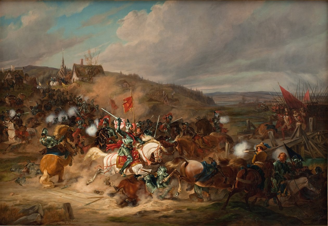 Daniel Rantzau apreendeu a ponte Tureby na Scania durante a Guerra dos Sete Anos 1563-1570 de Christian Holm