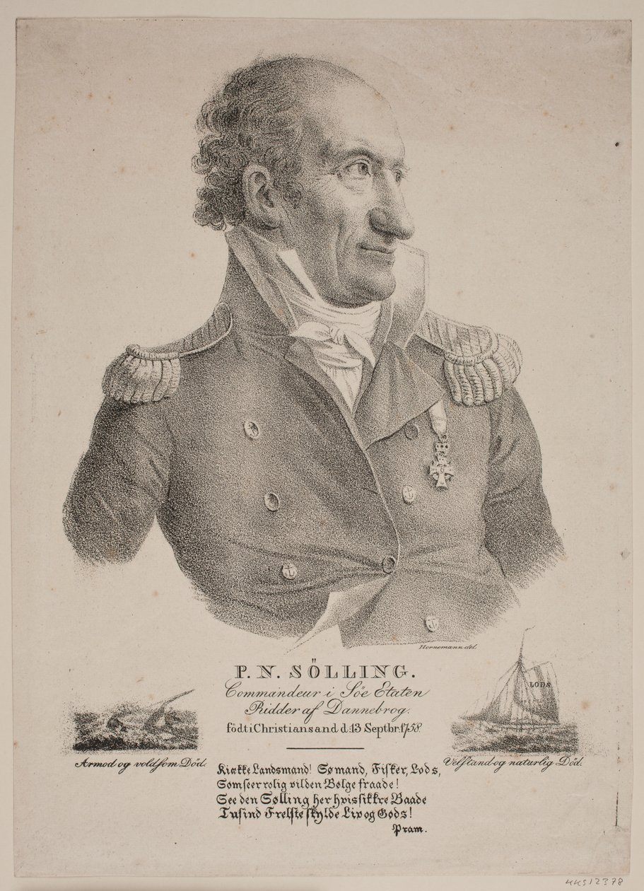 Retrato do Comandante Sølling de Christian Hornemann