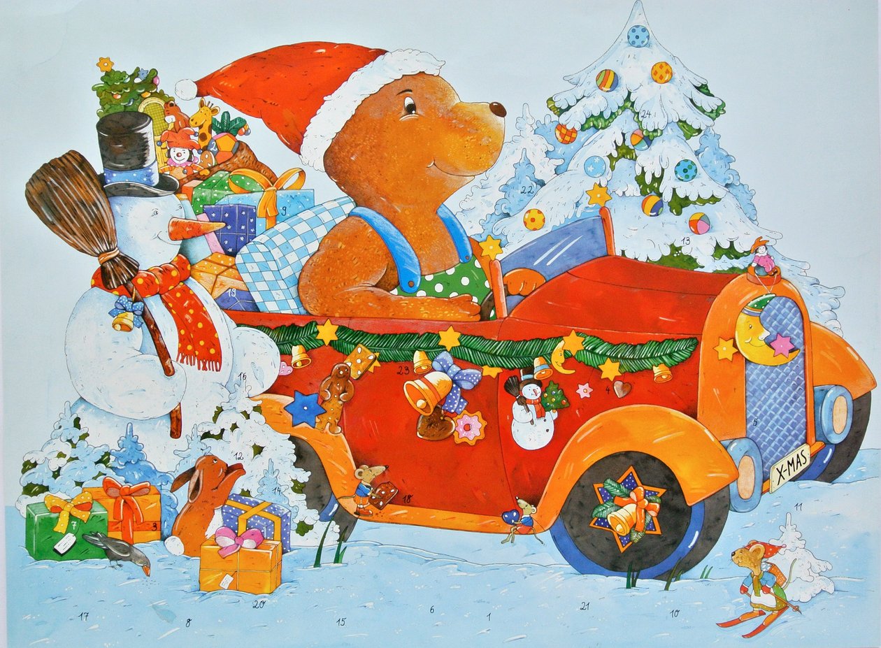 Adventskalender Bear, 2009 (aguarela sobre papel) de Christian Kaempf
