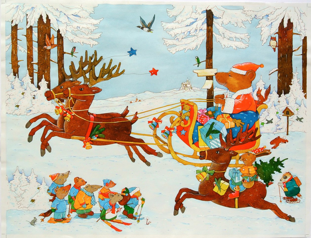 Urso de Natal, 2011 (aguarela sobre papel) de Christian Kaempf