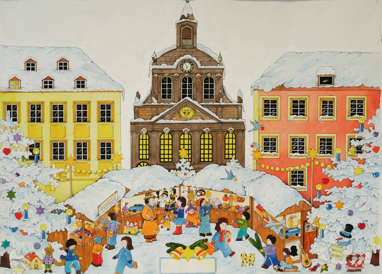 Mercado de Natal, 2001 (aguarela sobre papel) de Christian Kaempf