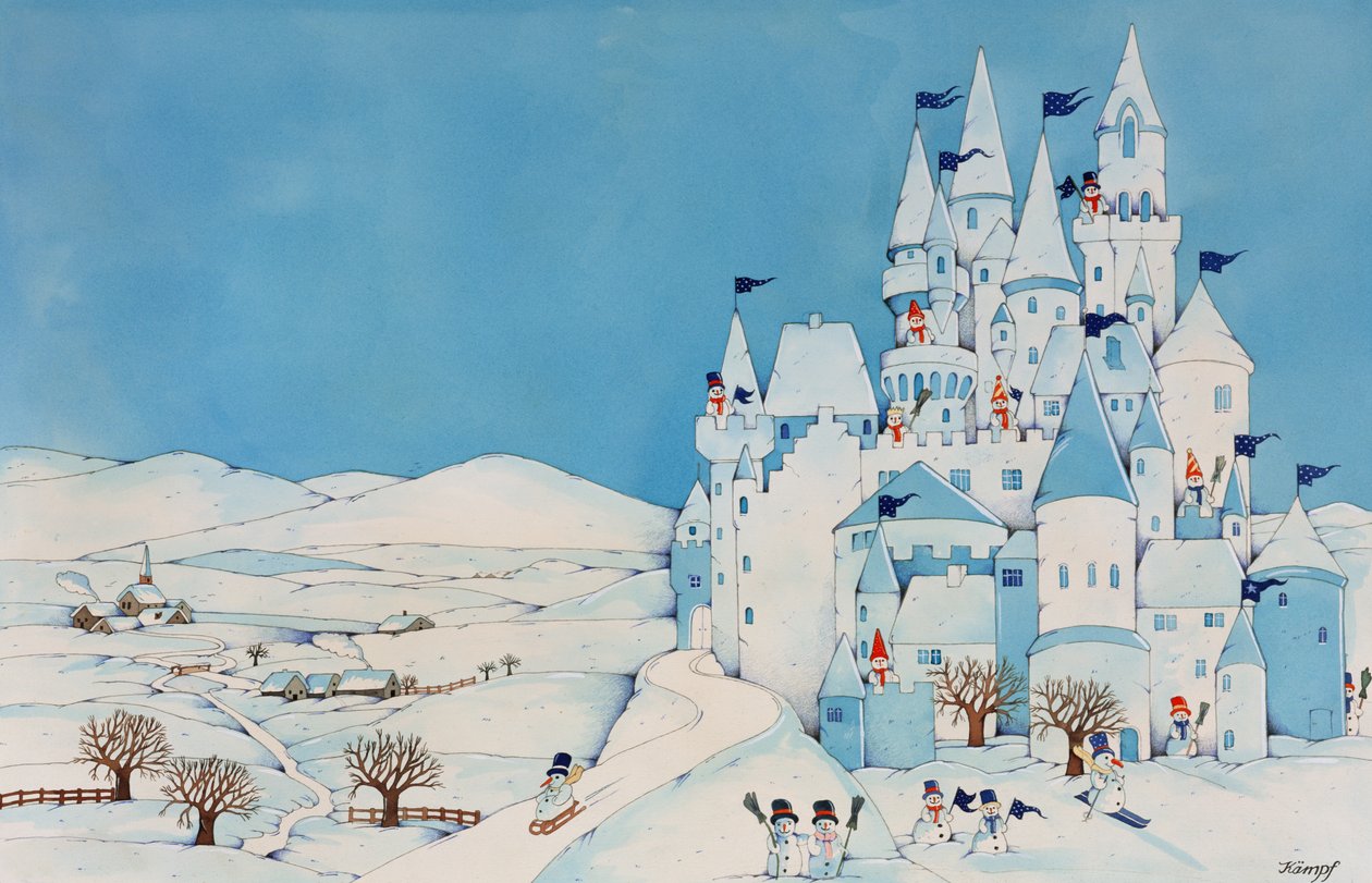 Castelo dos Bonecos de Neve, 1997 (wc on paper) de Christian Kaempf